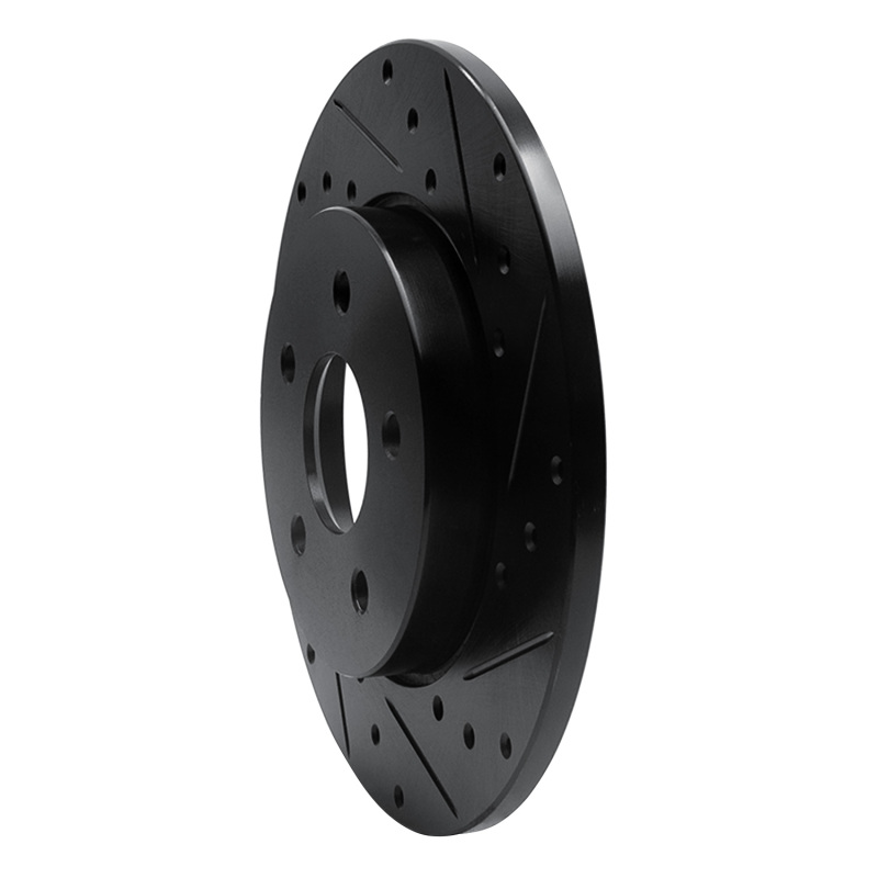 Ford Mondeo Brake Rotor (1) - Rear Right - R1 Concepts - Drilled & Slotted - Black - `01-`08